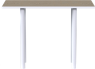 Pluto Rectangular Bar Table - White Frame